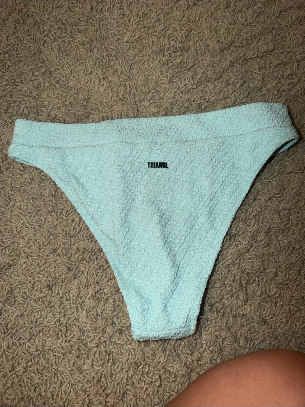 triangl swimwear light aqua textured bikini bottom